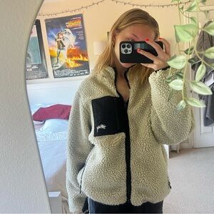 Authentic Stussy women's 8 ball reversible zip up!